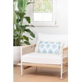 thumbnail image 2 of Hofdeco Premium Coastal Hampton Style Patio Indoor Outdoor Lumbar Pillow Cover Only, 12"x20" Water Resistant for Backyard, Couch, Baby Blue Monstera Leaf Fringe, 2 of 5