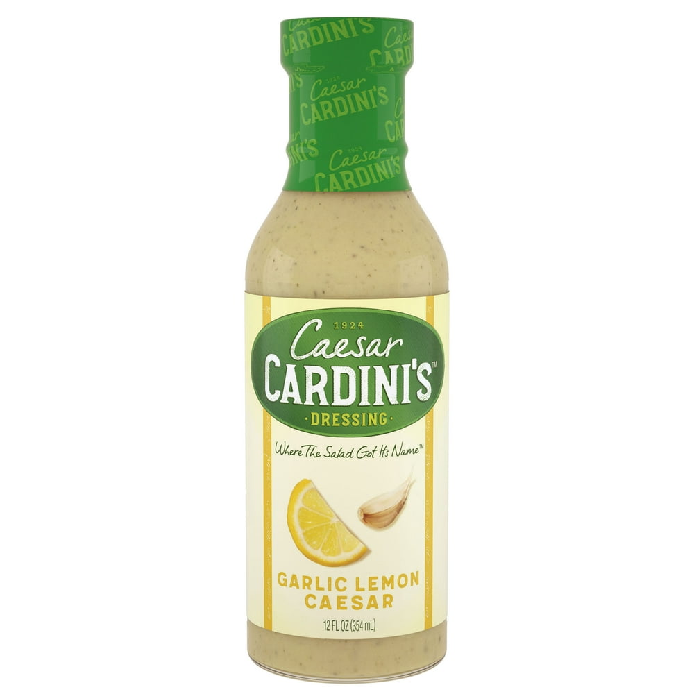 Cardini's Garlic Lemon Caesar Dressing, 12 fl oz, (Pack of 6) Walmart