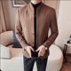 thumbnail image 2 of Traje de negocios de alta calidad para hombre, Blazers de cuello alto, esmoquin informal de Color sólido, ropa de marca de lujo, Primavera, 2 of 5