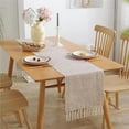 thumbnail image 6 of Natural Table Runners 72 Inches Long, Burlap Linen Style Rustic Farmhouse Table Runner, Boho Woven Dining Table Runner, 13x72 Inches, 6 of 7