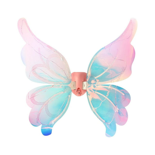 Disfraz de Halloween Ala de ángel con música y luces Ala de mariposa LED para niñas Ilumina el ala de hada para festivales navideños