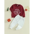 thumbnail image 4 of Toddler Baby Boy Christmas Outfits 6M 12M 18M 24M 3Y Farm Fresh Sweatshirt Tops Elastic Waist Pants Infant Fall Winter Clothes, 4 of 10