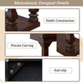 thumbnail image 4 of BFJDM Walnut Pine+MDF Console Table, Sofa Table, Entryway Table, Accent Table with 2 Shelves, Mid-Century Style, 4 of 14