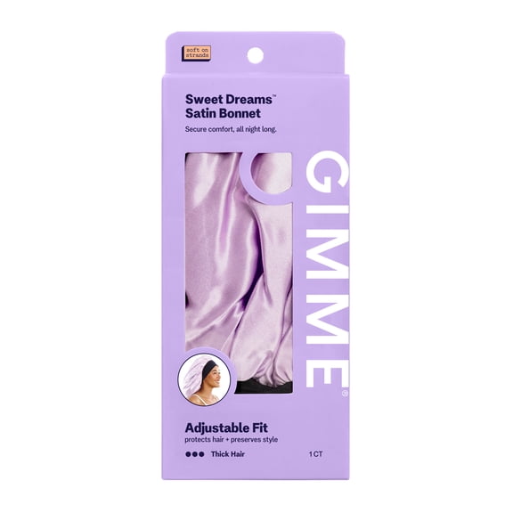 Gimme Beauty Sweet Dreams Satin Sleep Bonnet for Thick Hair - Lilac, 1 Count