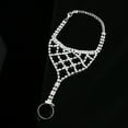 thumbnail image 4 of KAKOWELY Pulsera de diamantes de imitación con anillo para el dedo para mujer y niña., 4 of 4