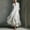 White, variant on SAKMAL Casual Dresses for Women Long Tiered Flowy Maxi Cotton Linen Ruffle Hem Everyday Long Sleeve Young Womens A-Line Dress V-Neck,White,L