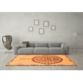 thumbnail image 3 of Ahgly Company Indoor Square Abstract Orange Modern Area Rugs, 3' Square, 3 of 4
