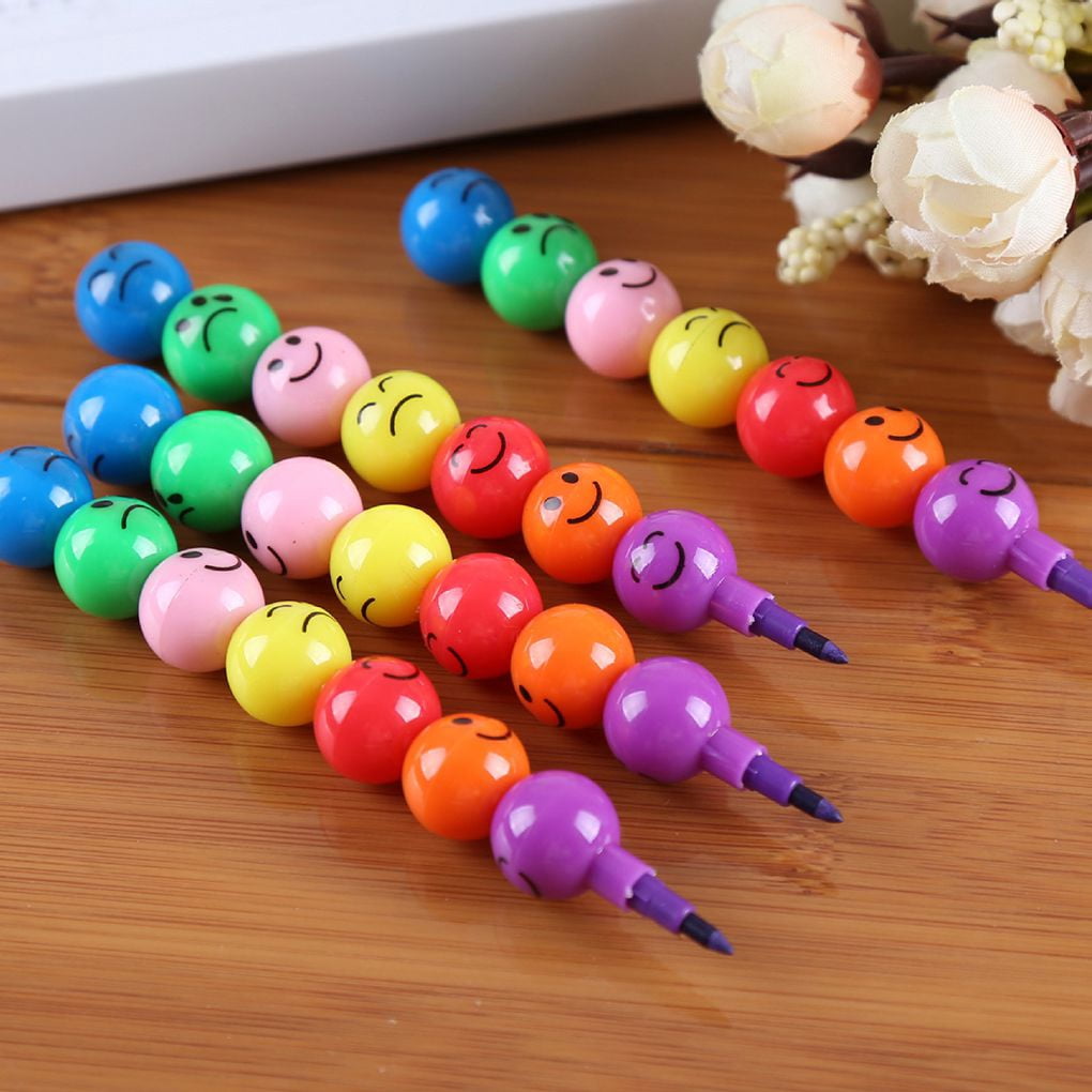 Crayons de couleur arc-en-ciel, bois naturel, fournitures scolaires Montessori - France
