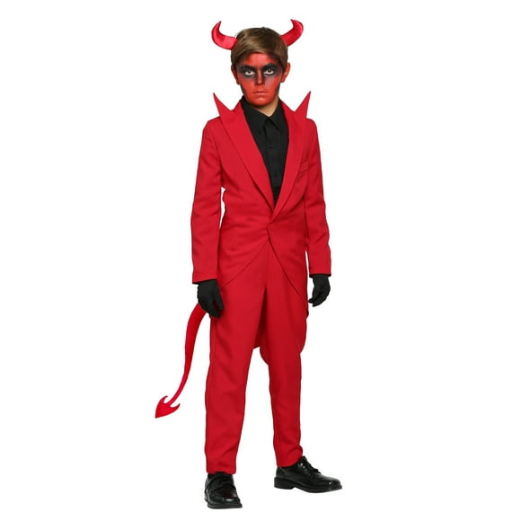 Child Red Suit Devil Costume