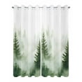 thumbnail image 2 of nqOlkjepod Outdoor Curtains for Patio Waterproof, Watercolor Forest Outdoor Privacy Panels Grommet, Green Foggy Natural Landscape Plants Blackout Outside Curtains for Porch/Cabana 54"x84", 2 Panels, 2 of 8