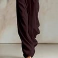 thumbnail image 7 of Edvintorg Casual Jumpsuits for Women Plus Size Fashion Fleece Long Sleeve Hooded Zip up Jumpsuit with Wide Leg Pant One Piece Women's Clothing S-3XL Wine, 7 of 7