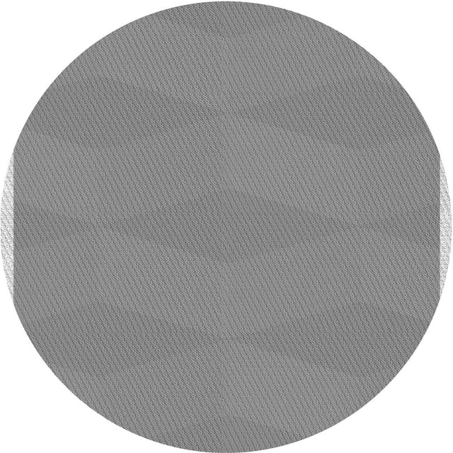 Ahgly Company Tapis d'Intérieur Lavables en Machine, Ronds, Soniques, Gris Argenté, Ronds de 3'