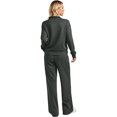 thumbnail image 3 of 2 Piece Sets for Women Stand Collar Zip Top and High Waist Wide Leg Pants, L, 3 of 5