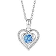 thumbnail image 1 of Simple Elegant Necklace Heart-shaped Pendant Embedded Rhinestones Valentine's Day Gift, 1 of 8