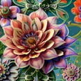 thumbnail image 2 of The Floral Extravaganza - Intricate Flower Canvas Wall Art, 2 of 2