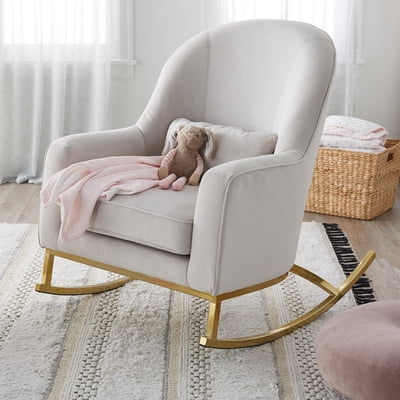 Buy Modrn Glam Velvet Rocking Chair