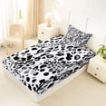 thumbnail image 4 of Erosebridal Teens Abstract Leopard Print Twin Sheet Sets 3pcs,Vintage Cheetah Print Bedding For Adults, 4 of 5