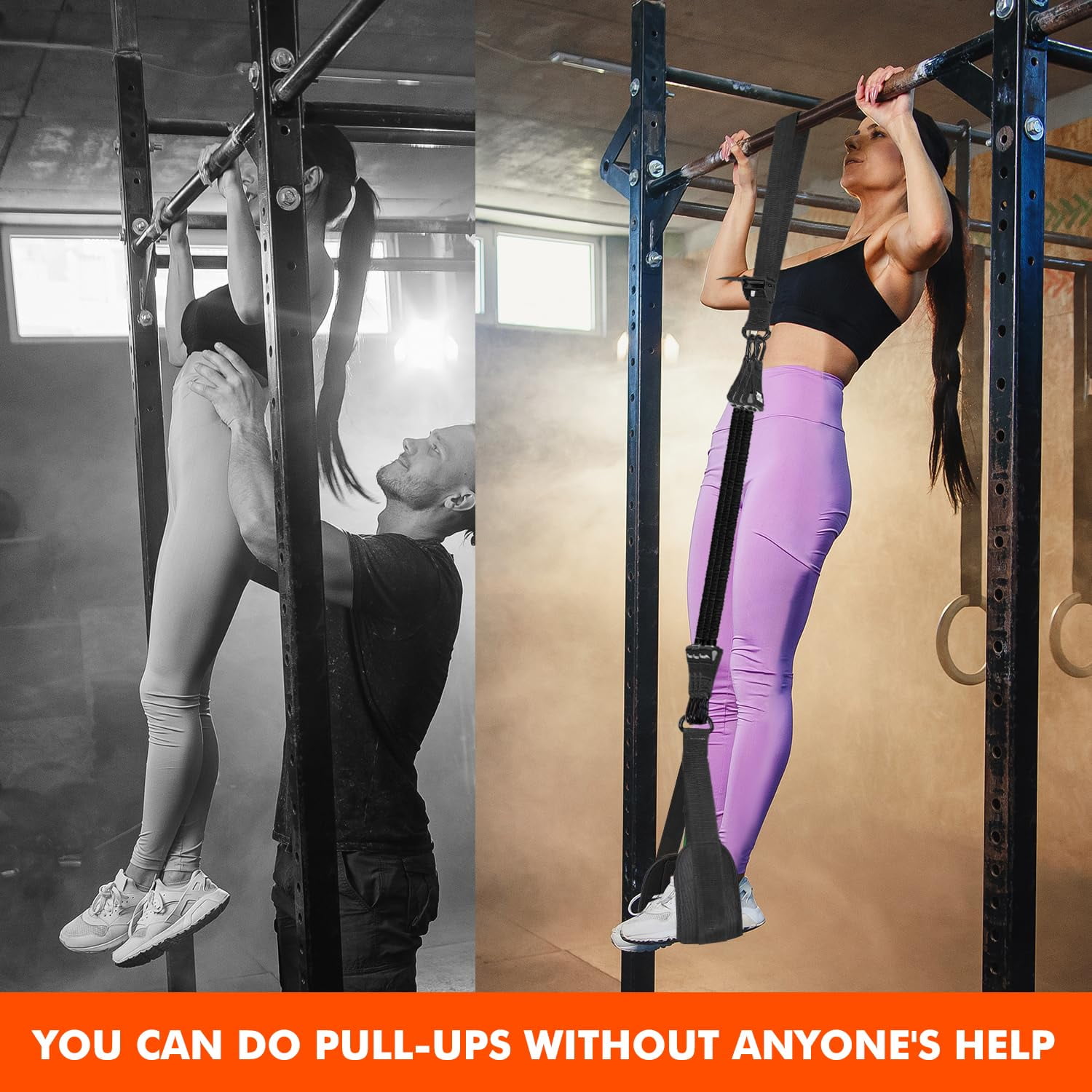 WQQQW Pull Up Assistance Bands, Heavy Pull Up Bands Resistance Bands for Pull Ups Working Out, Adjustable Pull Up Assist Equipment