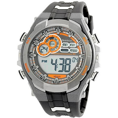 Armitron Men's Multi-Functional Digital Gray and Black Watch