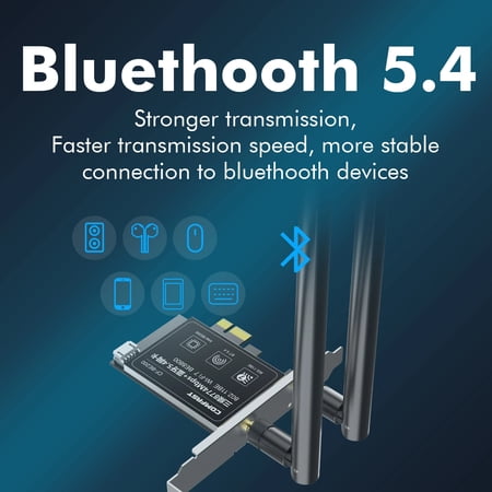 FPWNGL WIFI7 PCIE Adapter 8774Mbps BE200 BT5.4 Gaming Tri Band Desktop Wireless Network Card Adapter Win10/11/Linux