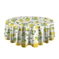 thumbnail image 4 of Nappe Ronde aux Fruits d'Été Citron, Nappe Sans Plis en Polyester, Nappe Imperméable Réutilisable pour Mariage, Anniversaire, Fête du Thé (Ronde, 60x60 Pouces), 4 of 6