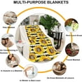 thumbnail image 6 of Sunflower Stripe Blanket Kids Throw Blankets for Couch Sofa Travel Camping, 50''''x40'''' Soft Warm Flannel Fleece Throw Blanket for Girls Boys Baby Toddler, 6 of 6