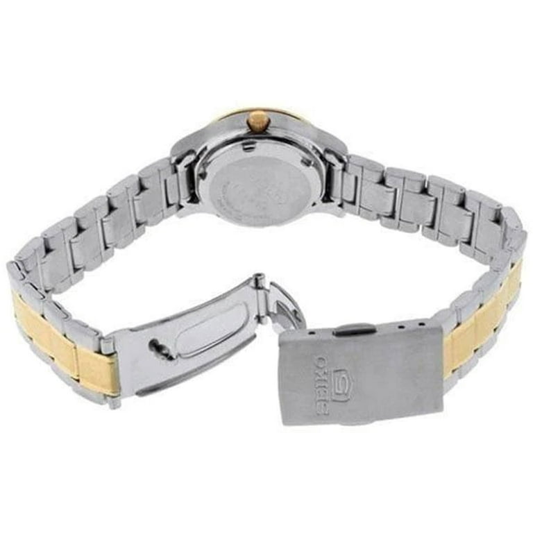 Seiko 5 Two Tone Stainless Steel Black Dial 21 Jewels Automatic