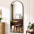 thumbnail image 2 of Mirrasia 71.3" x 26" Arched Full Length Mirror Floor Mirror with Stand，Black, 2 of 8