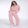 thumbnail image 3 of Forever 21 Cropped Embellished Hoodie, Color- Pink, Size- S, 3 of 7