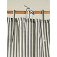 thumbnail image 6 of The Art Box Gauze Linen Striped Curtain Tie Top Green Window Curtain Panel Pack of 2 Curtain Set, 52" x 18", 6 of 8