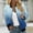Blue, variant on Oversized Coats for Women Zip up Bomber Jacket Gradient Pocket Casual Womens Tops