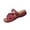 Wine, variant on Bkhluea Women Wedge Slide Sandals Dual Strap Slip On Shoes Comfortable For Casual Home Travel Daily Outdoor Walking