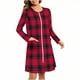 thumbnail image 4 of Batas de Navidad para mujer, ropa de casa, pijamas casuales, sueltos, de manga larga, batas de baño y camisones, pijamas de mujer, 4 of 9