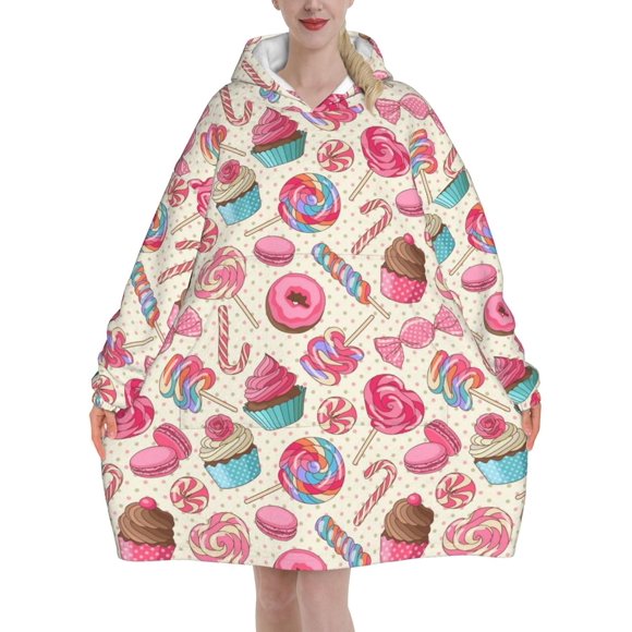 Cute Camel Blanket Hoodie Warm Throw Blanket Sweatshirt For Women Men
