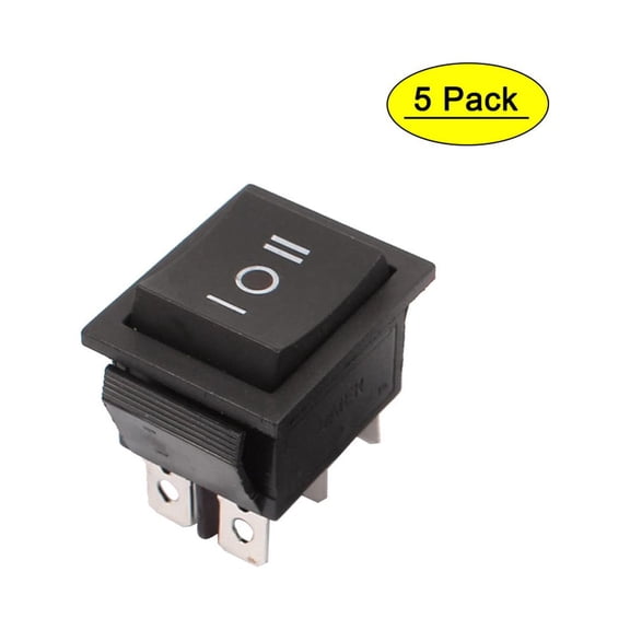 5 Pcs  250V/16A 125V/20A ON/OFF/ON DPDT 6 Pin Latching Rocker Switch