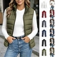 thumbnail image 7 of Diufon Winter Vest for Women Lightweight Stand Collar Zip Up Coat Sleeveless Warm Jacket with Pockets, 7 of 7