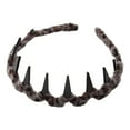 thumbnail image 3 of Economical! Beauos Gray Leopard Headband, 3 Pack, With Teeth, Secure Hold & Comfortable, High Cranial Shape, for Wedding/Party/Daily Wear, 3 of 5