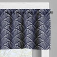 thumbnail image 5 of Ambesonne Geometric Valance & Curtain, Vintage Ocean Waves, 55"x45", Dark Blue Cream, 5 of 6