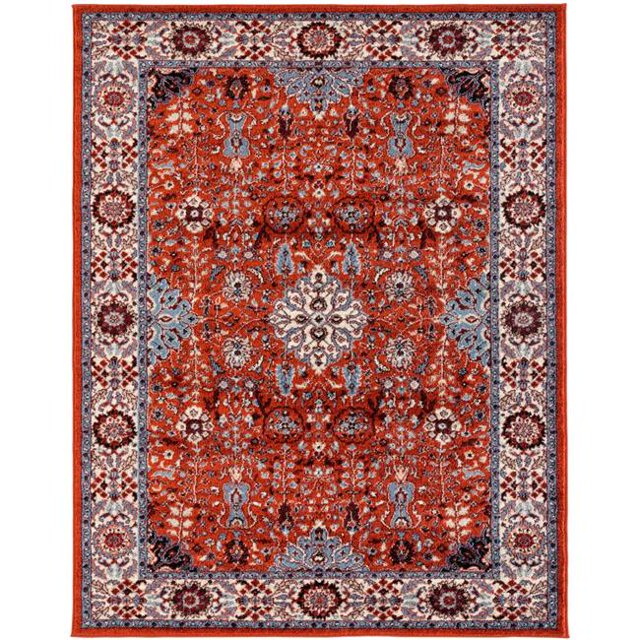 Amer Rug SNA626103 2 ft. 6 in. x 10 ft. 3 in. Sanya 6 Power-Loomed Runner Rug - Crimson