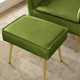 thumbnail image 7 of Lontai Modern Soft Tufted Velvet Armchair with Ottoman for Living Room，Light Green, 7 of 7