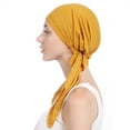 thumbnail image 6 of TRUBKH Head Coverings for Women Wide Headband Towel Wrap for Women Caps for Women Boho Headbands Beanie Turban Headbands Yellow One Size, 6 of 7