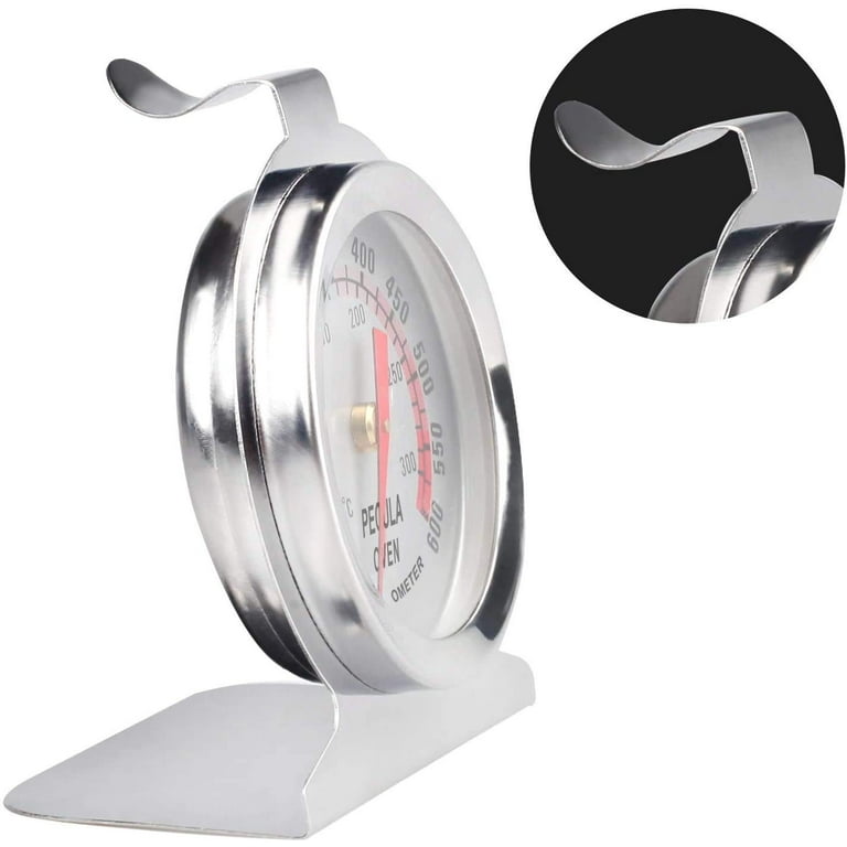 KitchenCraft Oven Thermometer, Stainless Steel Over Thermometer for Fan  Oven and Gas Oven, 6.5 x 8 cm, Silver