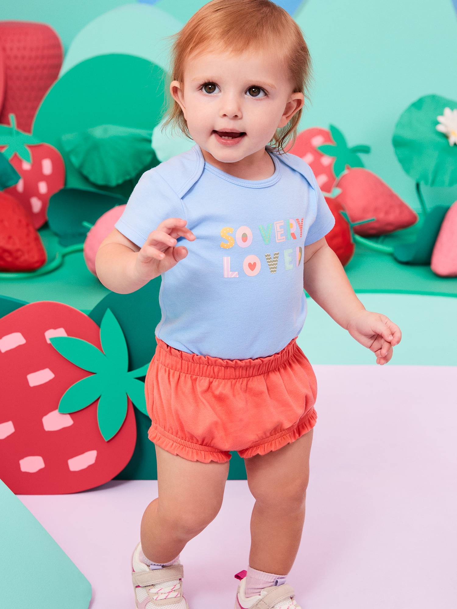 Garanimals Baby Girls Cotton Bloomers, 3-Pack, Sizes 0-24M