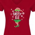 thumbnail image 4 of Inktastic Funny Christmas I'm the Sassy Elf with Shoes and Hat Women's V-Neck T-Shirt, 4 of 5