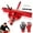 Red, variant on Precision Aluminum Miter Gauge with 18 Inch Fence, Beveled Baffle Plate System for Table Saw, 3/8 x 3/4 Inch Miter Slot, 120 Stop Positions, Flip Stop, Adjustable Angle Crosscut Fence (Red)