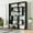 Black, variant on Decorotika Esteban 6 Tier Geometric Bookcase, White