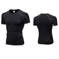 thumbnail image 5 of Handshe Men's Fitness Sports Stretch Quick - Dry Short - Sleeved Tight T - Shirt for Training & Daily Wear, 5 of 9