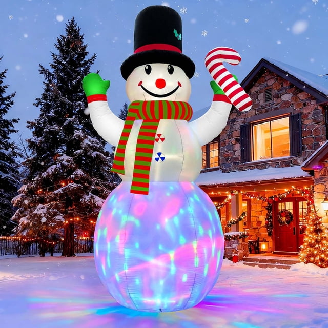 Muñeco de Nieve Inflable con Ventilador FOCIE 3.7 m con Luces LED