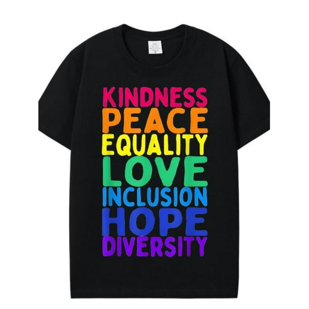 Masters 2025 Merch - Cotton Short Sleeve 100% Cotton T shirt Kindness Peace Equality Inclusion Diversity Human Rights T-Shirt for Men Women - Y2k Outfits Men