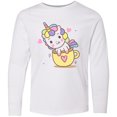 thumbnail image 3 of Inktastic Teacup Unicorn Long Sleeve Youth T-Shirt, 3 of 5